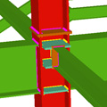Welded connections of rolled and welded steel I sections for building frames